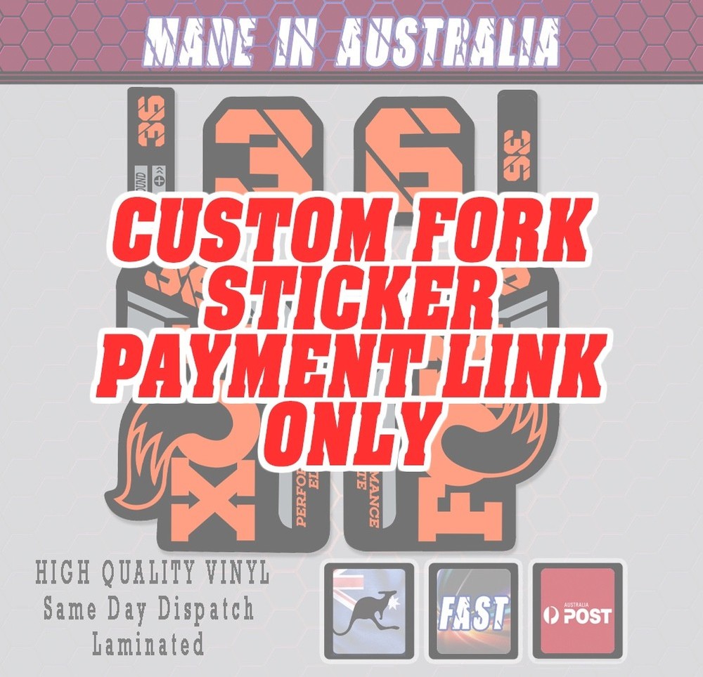 CUSTOM Fork Decals Stickers PAYMENT LINK  - CONTACT BEFORE ORDERING