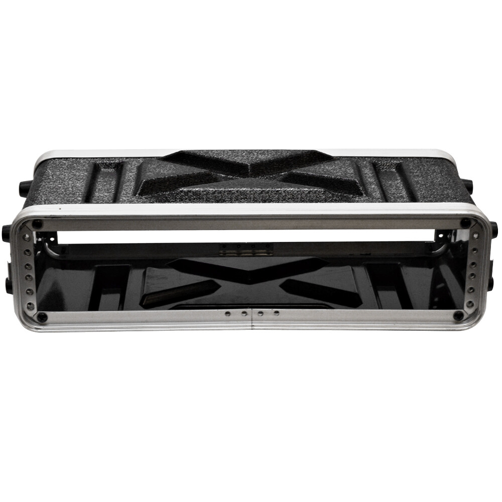 Lightweight 2 Space Compact ABS Rack Case - 2U PA DJ Shallow Rack Case