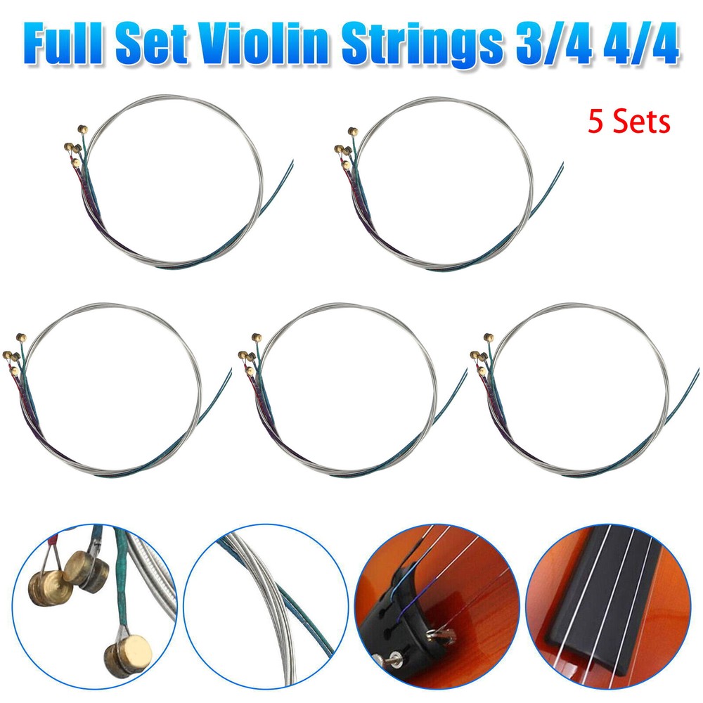 5 Sets Violin Strings 3/4 4/4 Violin Strings Steel Strings G D A E Strings N2I7