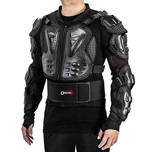 Motorcycle Body Protective Jacket Armor Men, Motocross Medium-Large Black
