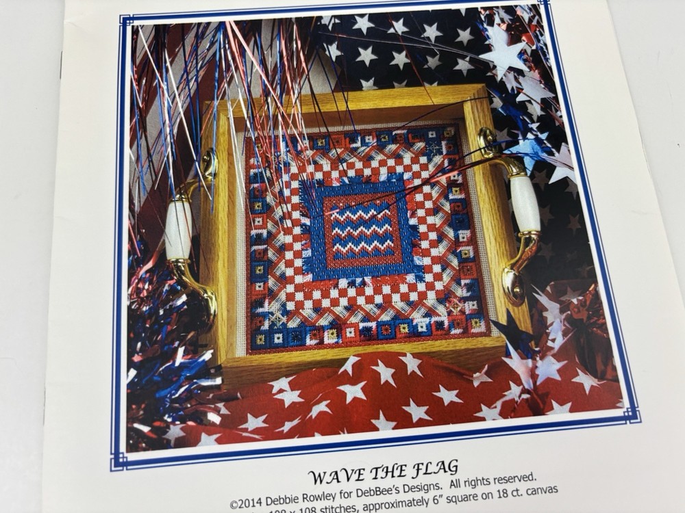 DebBee’s designs Wave The Flag needlepoint pattern 7S