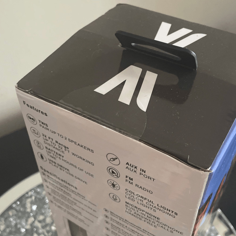 New in box Maxpower Bluetooth Glow Jam Portable Speaker (MPD396)