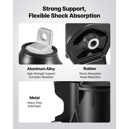 Engine Motor Mount and Transmission Mount Kit Replacement, Set of 5, Compatible