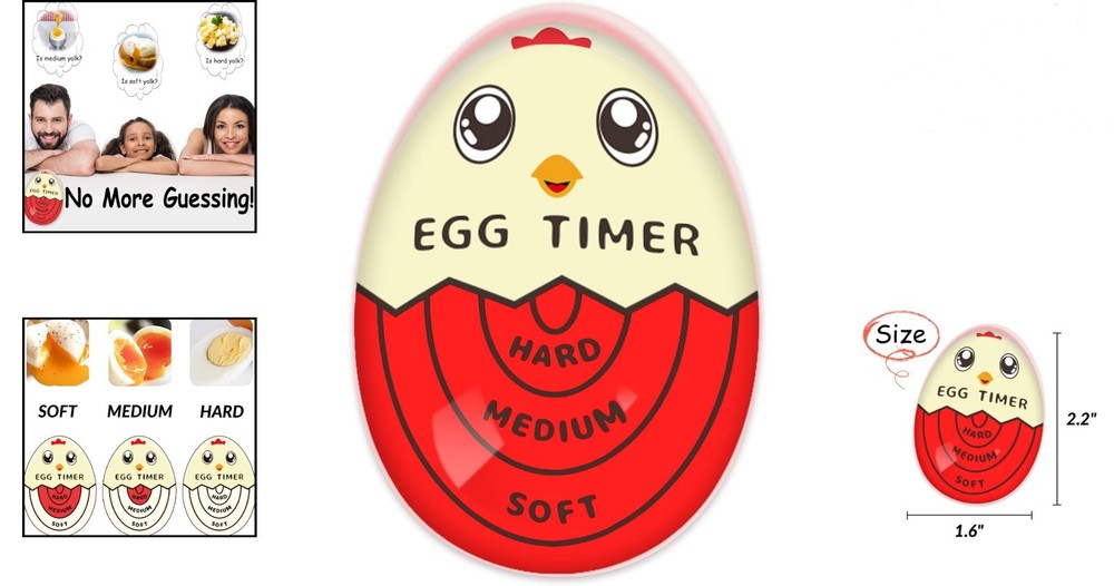 Red Egg Timer for Boiling Eggs: Clear Indicators for Perfect Doneness Every Time