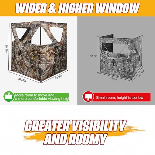 See Through 3 Panel Hunting Blind, 3 Side Ground M - 3 * (1 Panel 40*50.5 inch)
