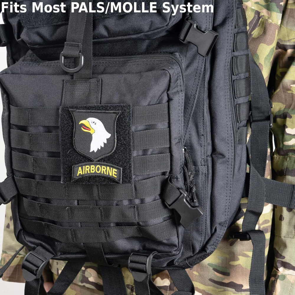 Molle Patch Panel, Tactical Molle Hook and Loop Panel for Molle Accessories, 4"