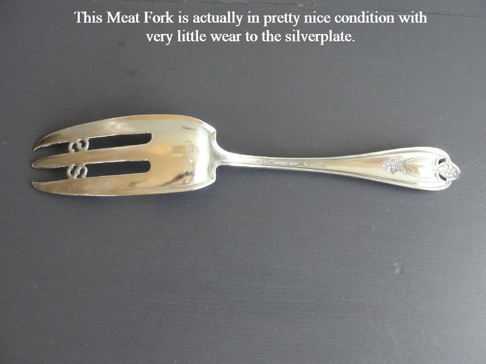 Silverplate Flatware Serving Meat Fork, Pastry, Large Serve Spoon Silver Plate