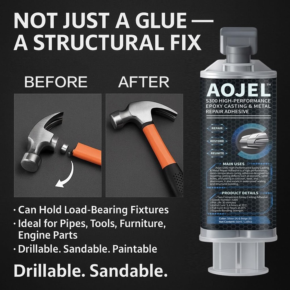 Structural Epoxy 1.69 oz Load-Bearing Cold-Weld Strength Drillable Waterproof