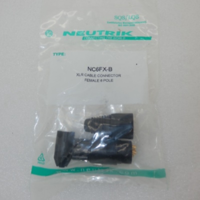 Neutrik NC6FX-B 6 Pole XLR Cable Connector