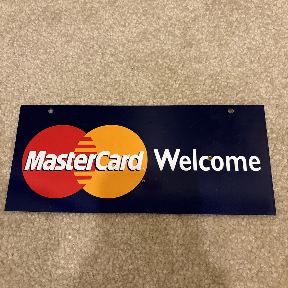Mastercard Open Closed Will Return Clock Sign Decals Stickers Lot