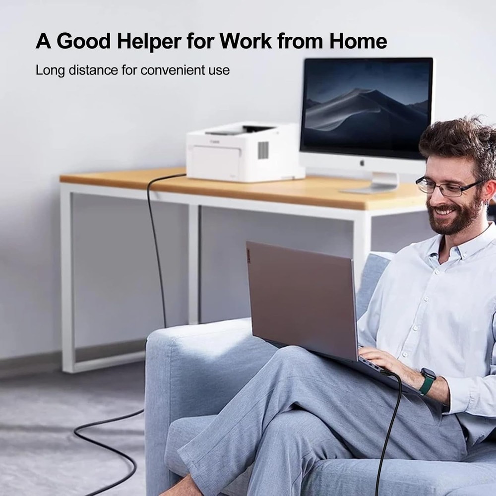 10FT USB Printer Cable,USB A to B Scanner Cable Cord Type B...