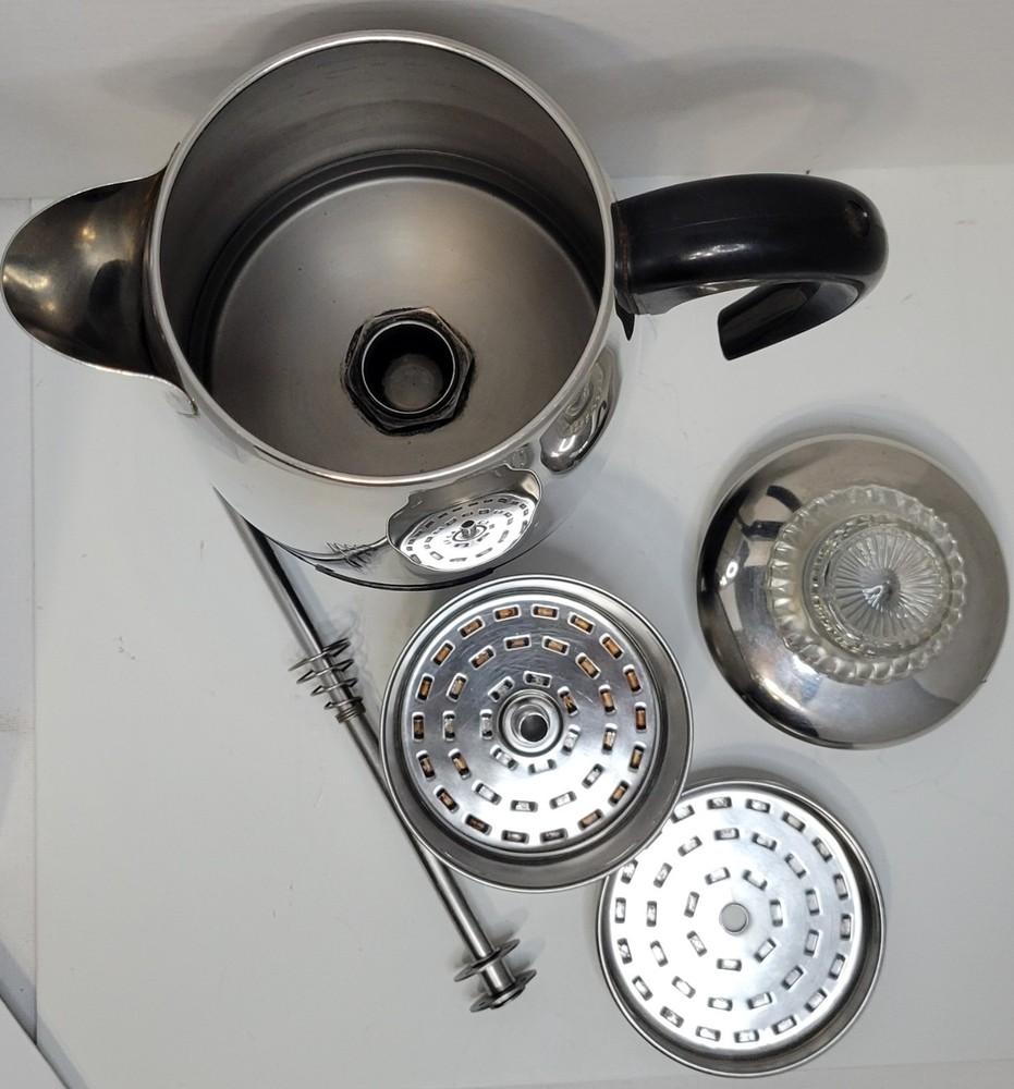 Farberware 138 Superfast Fully Automatic 8 Cup Coffee Percolator Mid Century
