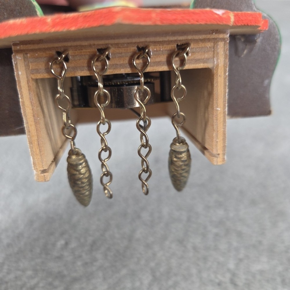 German Miniature Wind Up Cuckoo Clock Tested No Key Mini 5"