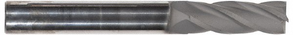 Hertel 1/2" Centercutting Square End Mill, 3" LOC, 4 Flute, Single End