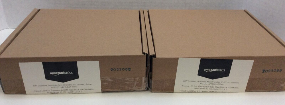 Amazon Basics A19 Soft White LED Light Bulb, E26 Base, 60w, Energy Efficient 9W