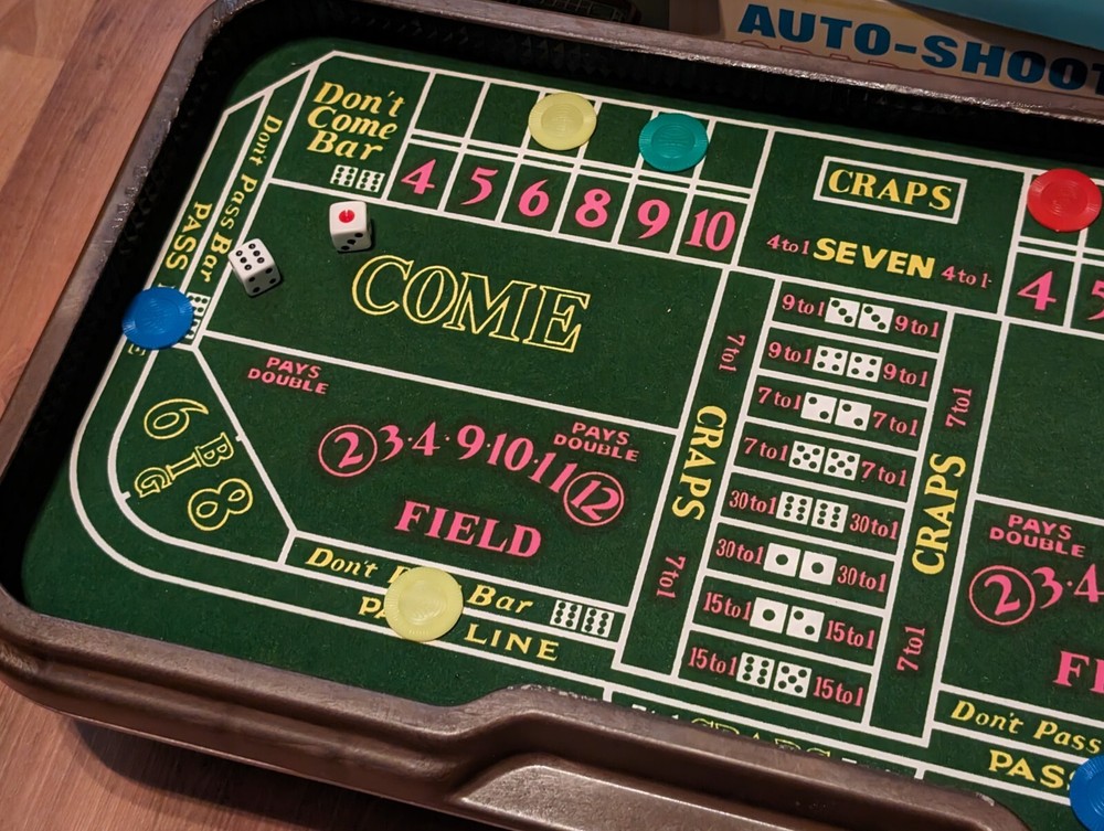Vintage Waco Auto Shooter Craps Gambling Table Automatic Dice Roller Working CIB