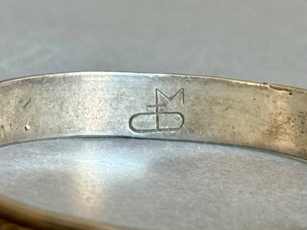 Vintage Navajo Sterling Silver Bracelet Signed