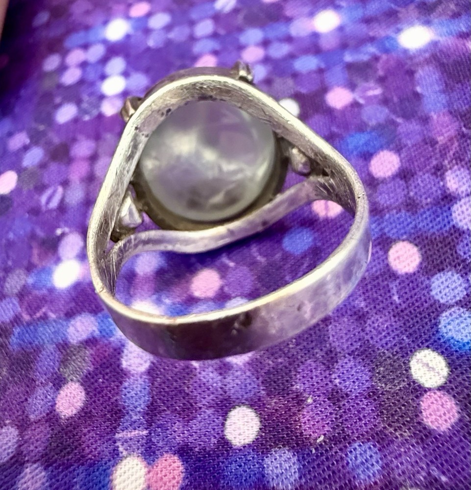 Beautiful Native American Custom Labradorite sterling Ring Signed