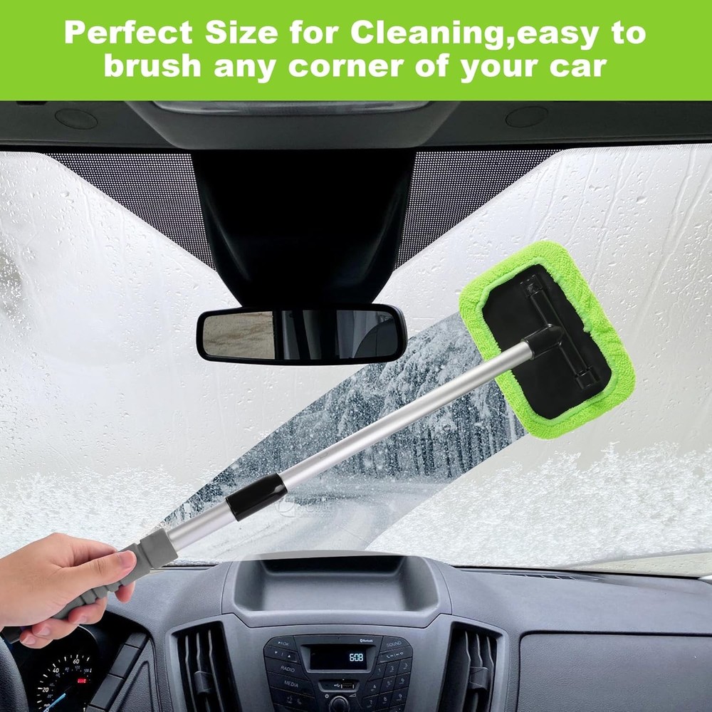 Windshield Cleaning Tool for Car – 27inch Extendable Handle Window Cleaner