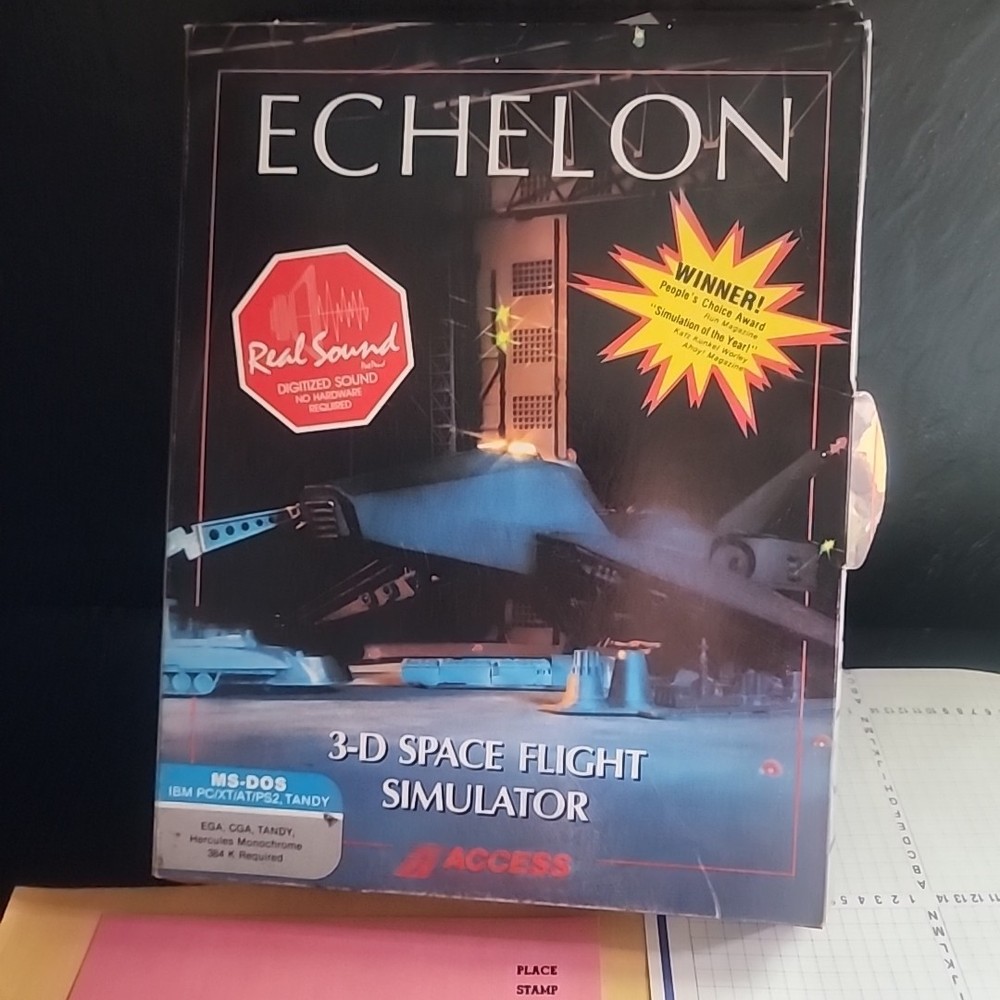 Echelon PC Game 1988 (IBM Tandy) Access Software 5.25" Disks