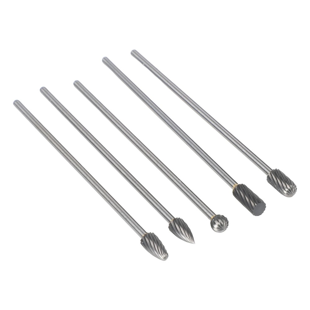 5pcs Solid Carbide Rotary Tools for Precision Work in Metal and Wood Projects