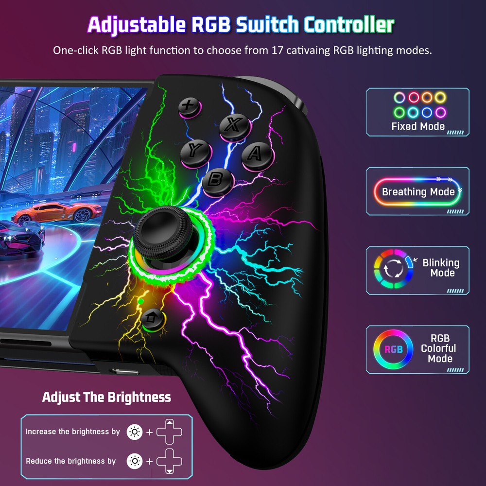 Switch Controller for Nintendo Switch/OLED,Full-Size Grip Wireless Switch Joypad