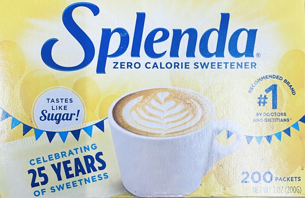 5x SPLENDA Zero Calorie Sweetener 200 Count Packets 7 oz Box - 5 PACK