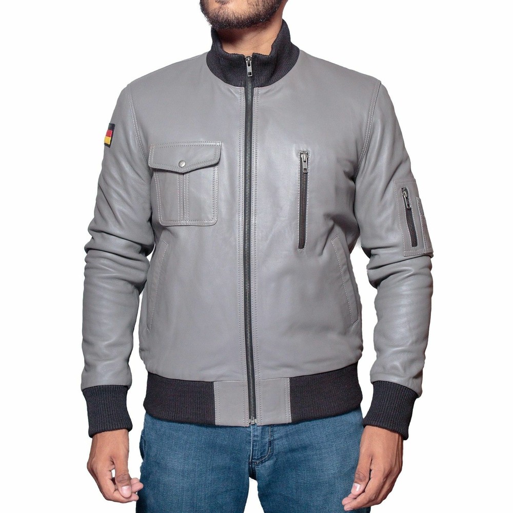 GERMAN FLAG LUFTWAFFE FLIGHT REAL LEATHER JACKET GERMAN BOMBER JACKET
