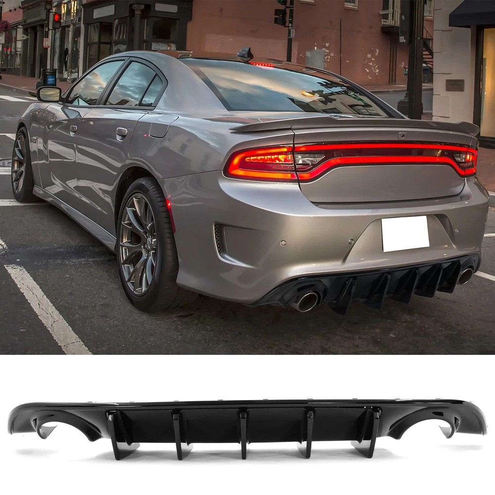 Gloss Black 20-23 Charger Rear Diffuser for Dodge Widebody SRT Hellcat Scat Pack