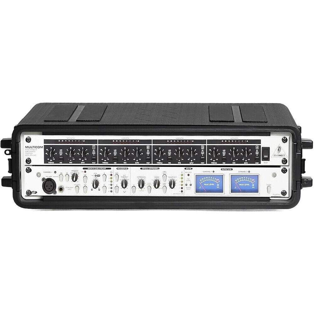 4U Rack Case Shallow 11" Depth,19" Rackmount Flight Case for Amplifier Pro Audio