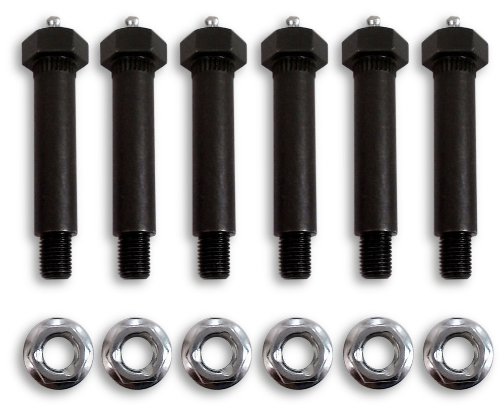 6 (SIX) KIT 3500# Trailer Axle Spring Shackle Grease Type Eye "wet" Bolt 9/16 x3