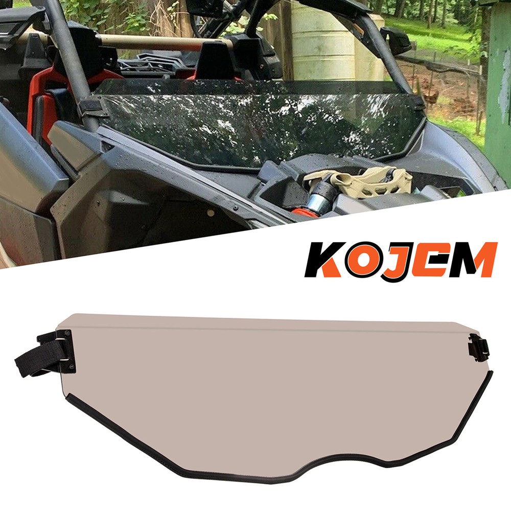 Front Half Windshield Dark Tinted Polycarbonate For 2017-2024 Can Am Maverick X3