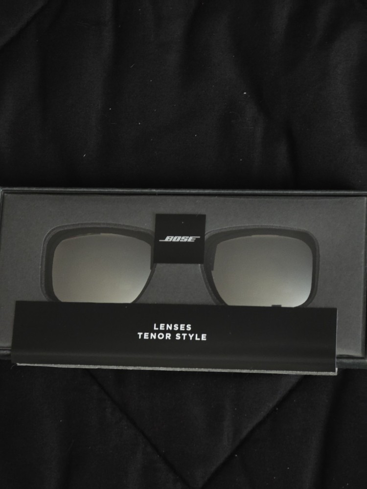 Bose Bluetooth Audio Sunglasses Frames Tenor Set Black & Silver Lens Rectangular