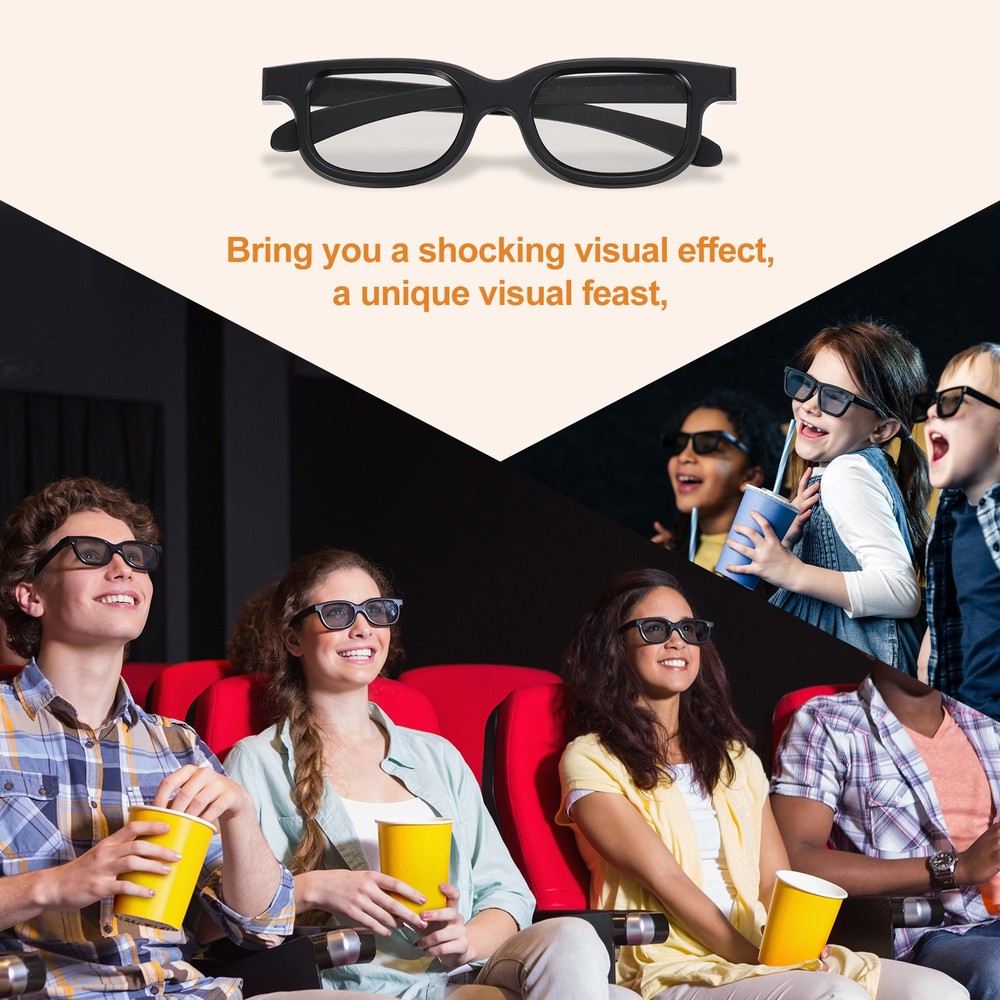 Polarized 3D Viewing Glasses, Passive Circular 3D Glasses,Orange