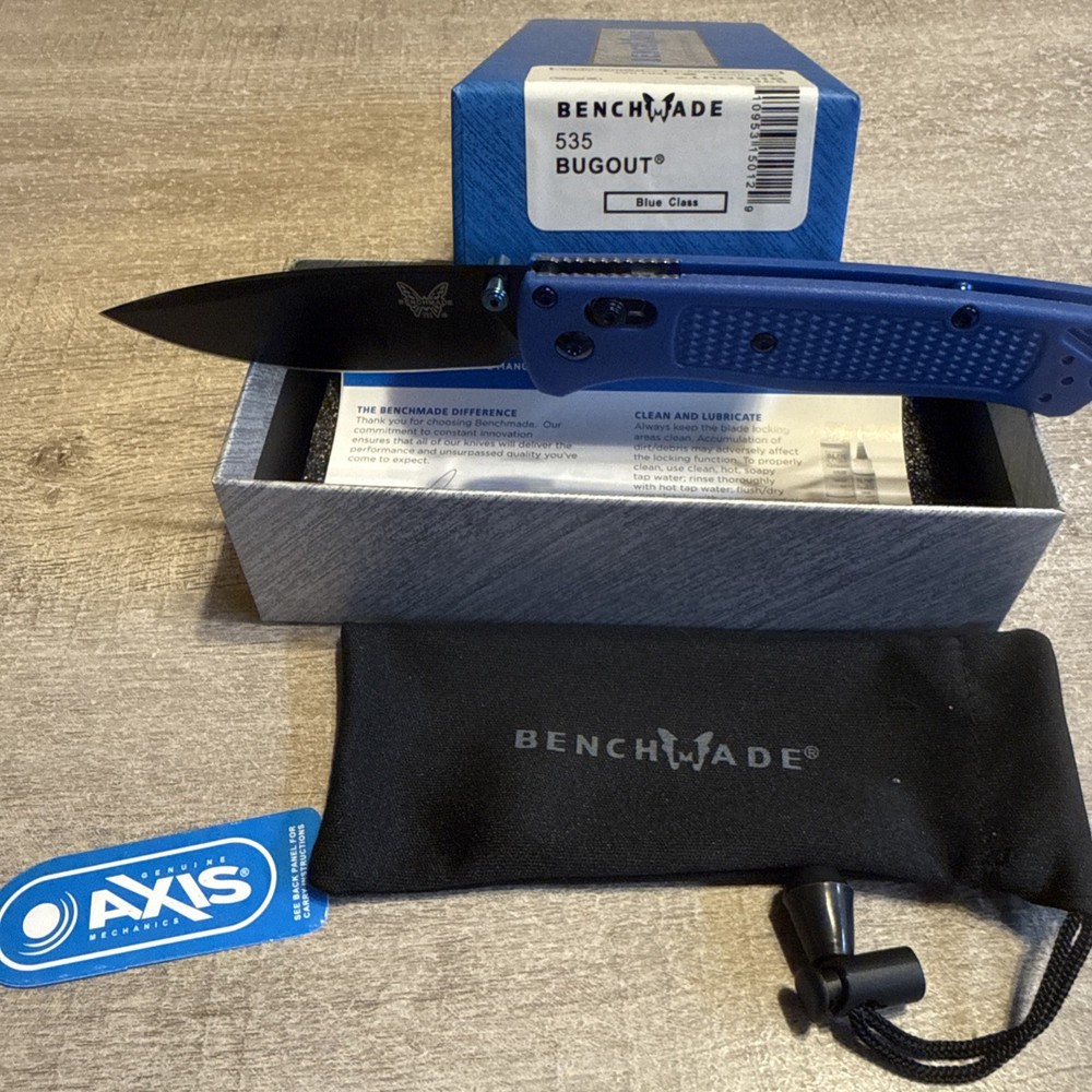 Bugout* 535 Blue S30V AXIS Lock Ultra EDC Black Blade Authniticity unverified