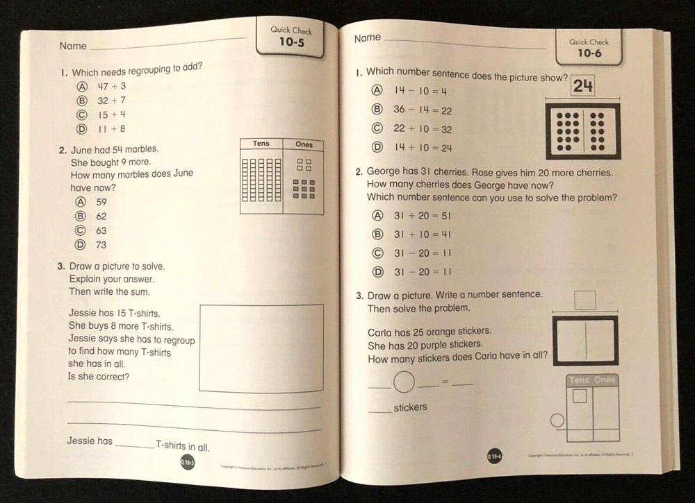 1st Grade - Pearson enVision ASSESSMENT SOURCEBOOK - Common Core (2012)