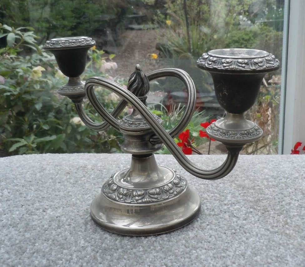 Silver Plated 2 arm Candelabra by Ianthe.