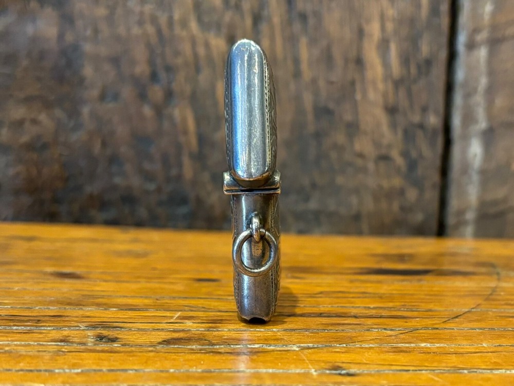 Hallmarked Sterling Silver Match Safe with Original Matches