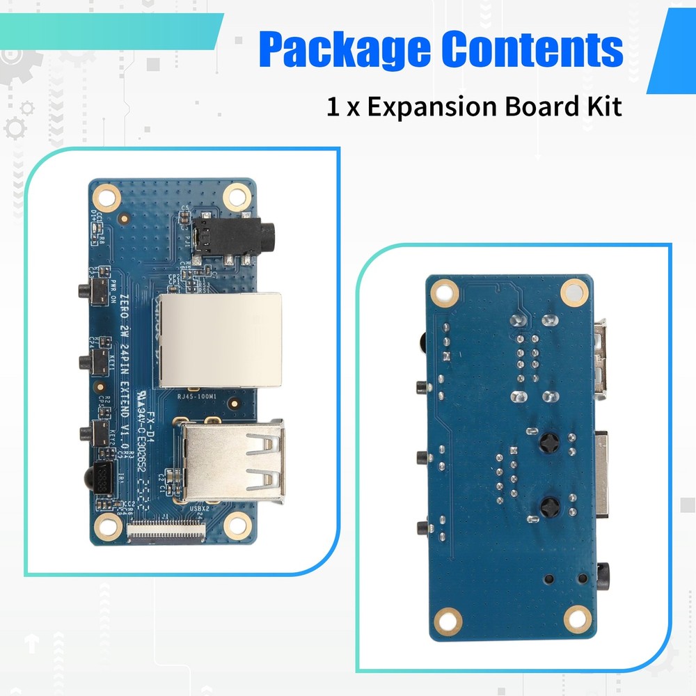 For Zero 2 W Expansion Board Interface Board 100M Port+USB 26157