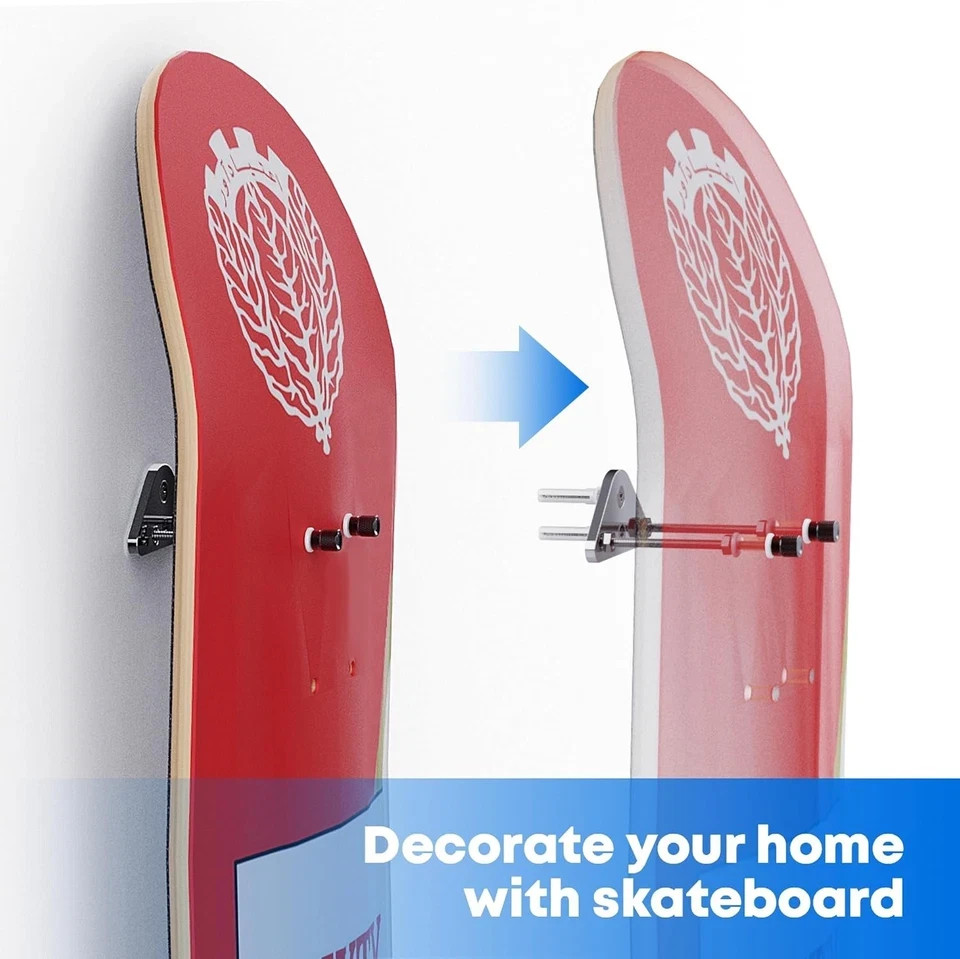 6 Pcs Skateboard Wall Mount Display,Aluminum Skate Board 1, Triangle type