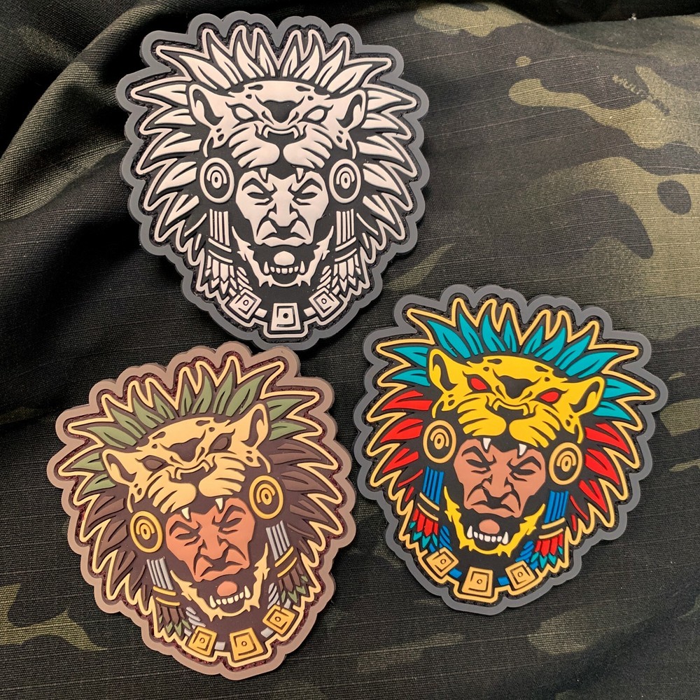 Aztec Warrior Head PVC Morale Patch