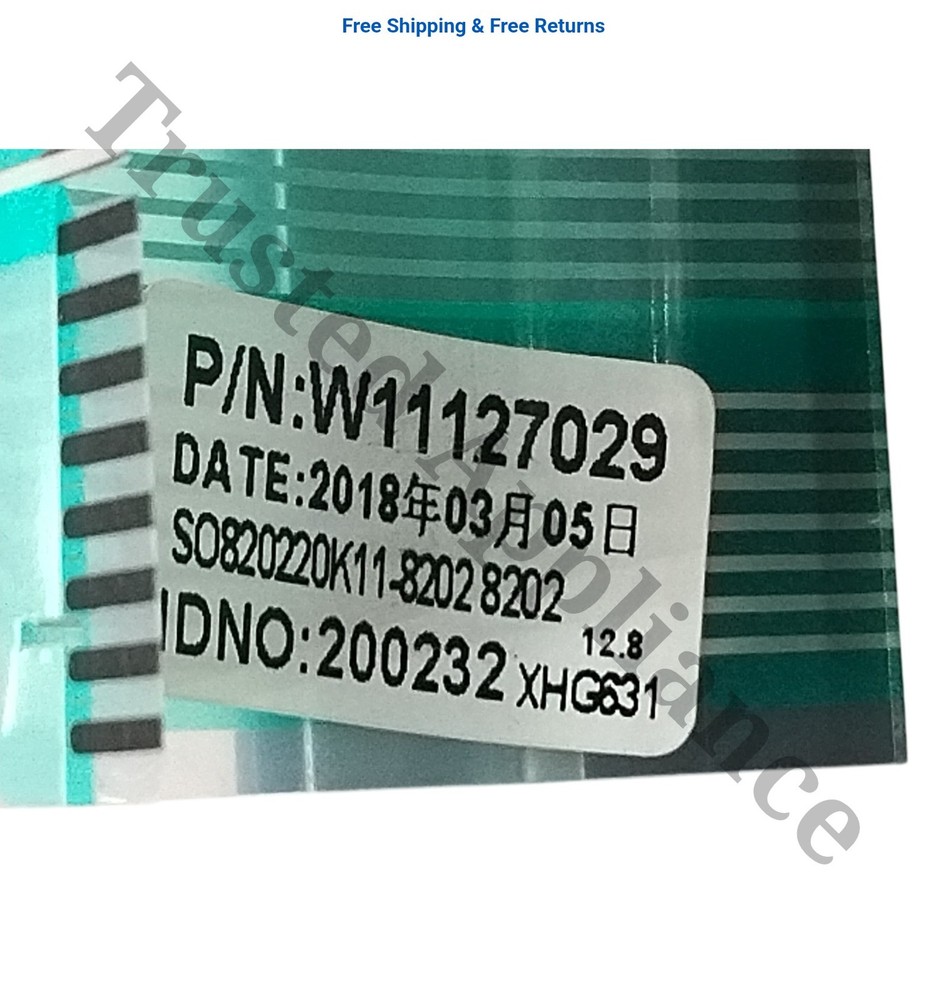 Whirlpool Microwave Control Panel Console W11127029