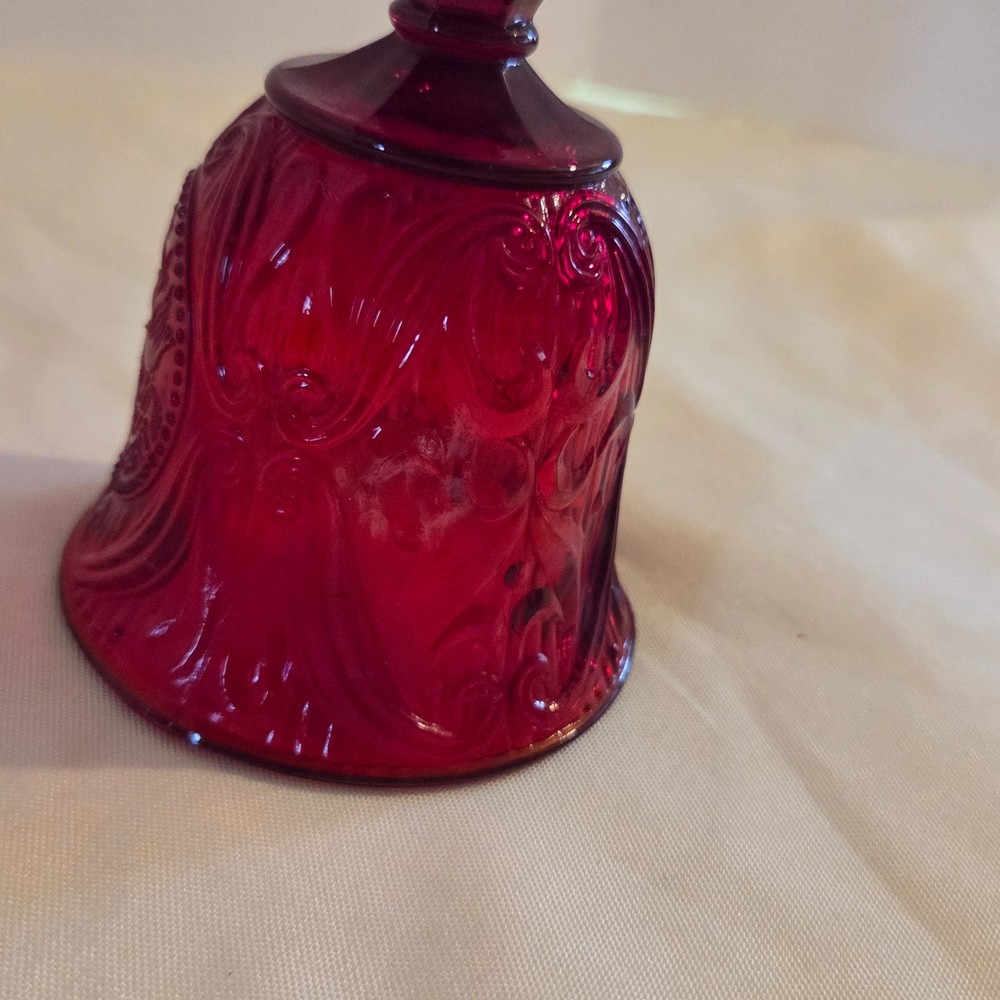 Vtg L.E. Smith Ruby Red 40th Anniversary Bell 6 1/4"