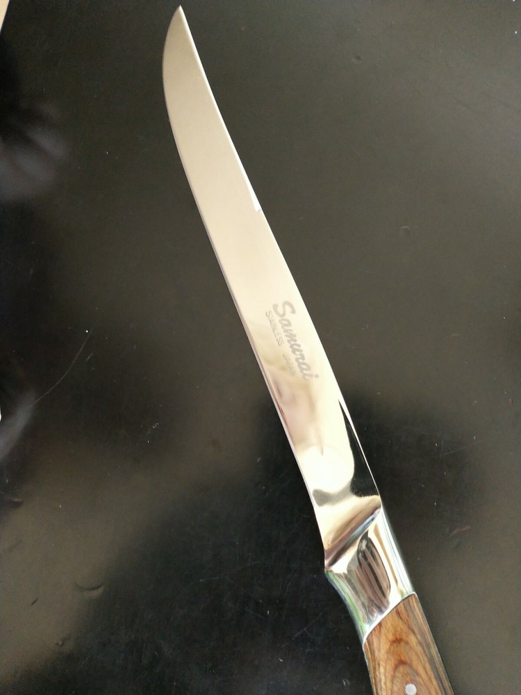 Samurai Kitchen Chef Knife Wooden Handle 13.5" Long