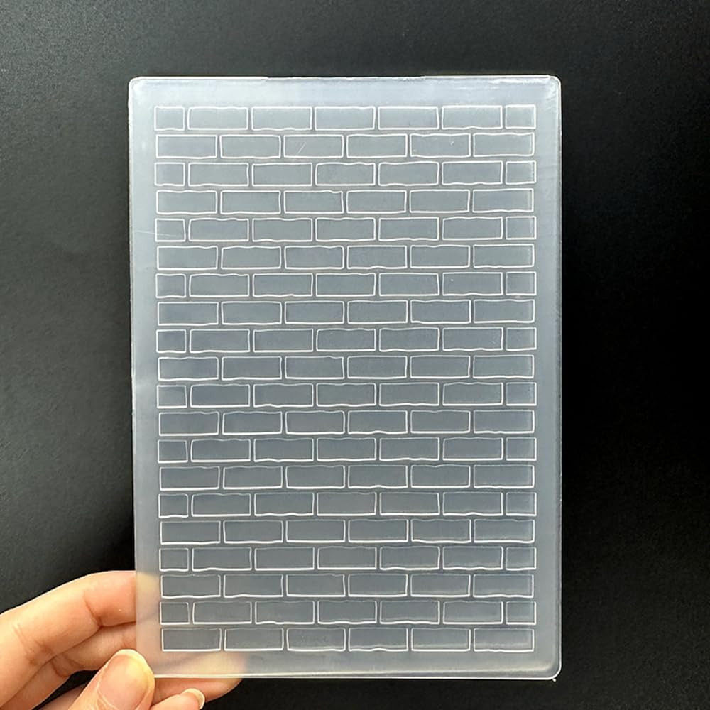 Christmas Brick Wall Texture Embossing Folder - 3D Textured Stamping, Ideal for