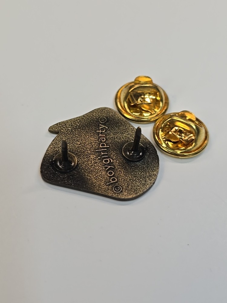 Sad Kitty Cat With Cone Lapel Pin