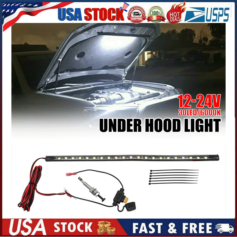 Under Hood LED Light Kit Automatic With on/off -Universal Fit Any Vehicle White