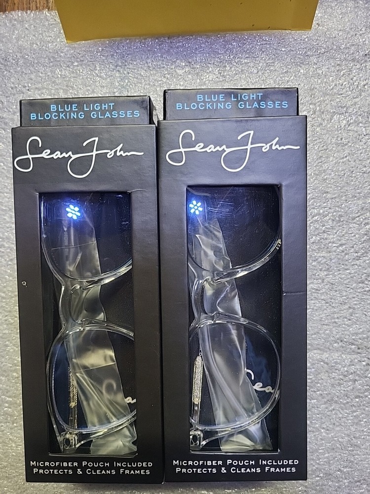 Blue Light Blocking Glasses SEAN JOHN Style Lenox, Clear. UV