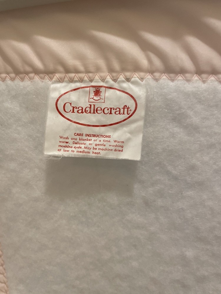 Cradlecraft Blanket Pink Trim