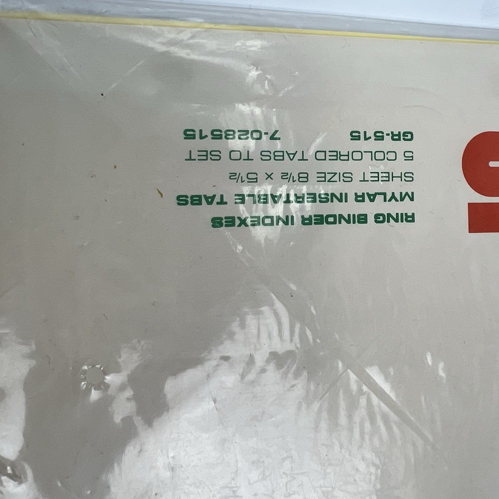 Ginns Refill Insert Tabbed Divider Pockets 5.5” x 8.5”